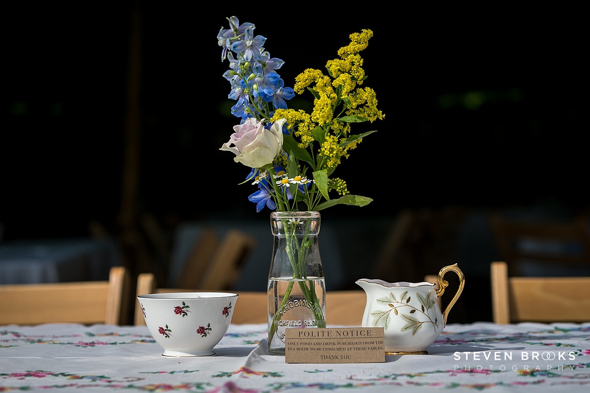 Britain Does Vintage Stody Lodge Norfolk photographer steven brooks photographs Britain Does Vintage at Stody Lodge garden flowers in jar