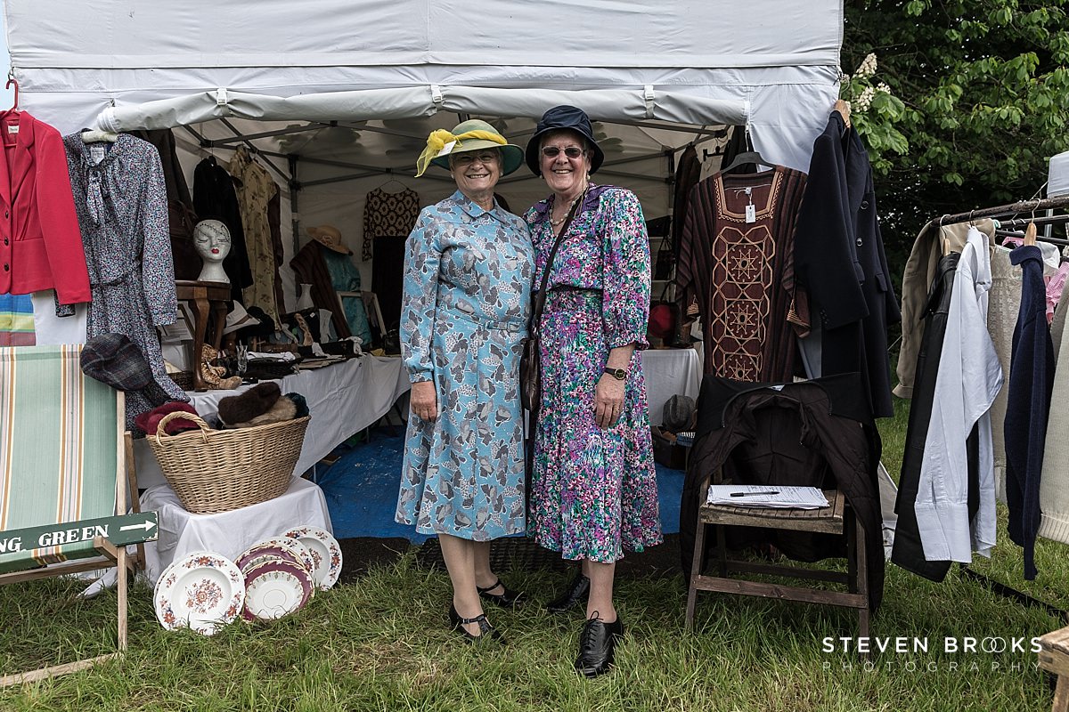 Britain Does Vintage Stody Lodge Norfolk photographer steven brooks photographs Britain Does Vintage at Stody Lodge two women in vintage clothes