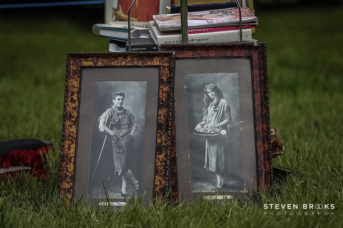 Britain Does Vintage Stody Lodge Norfolk photographer steven brooks photographs a couple of old framed photographs at Britain Does Vintage in Norfolk