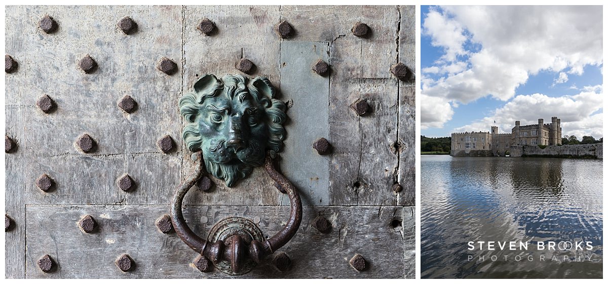 Maria & Trevor: Leeds Castle Leeds Castle wedding photographer steven bnrooks photographs leeds castle entrance and the moat