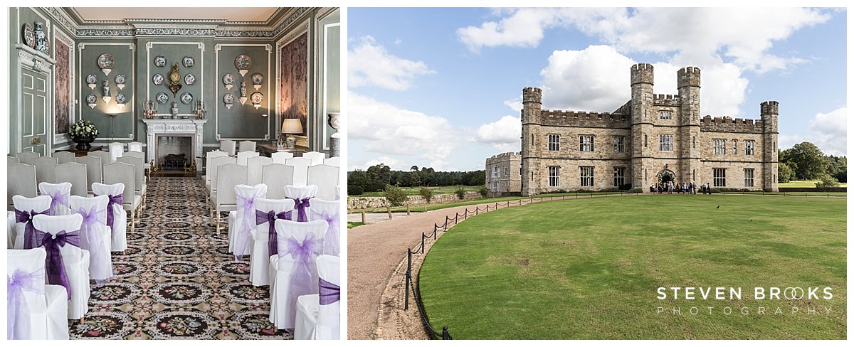 Maria & Trevor: Leeds Castle Leeds Castle wedding photographer steven brooks photographs leeds castle and the wedding ceremony room